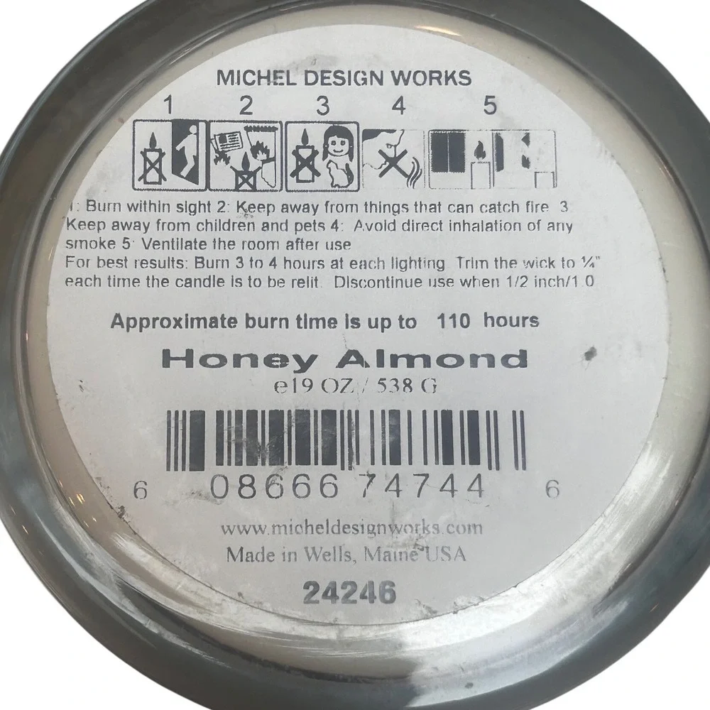 Michel Design Works Honey Almond Soy Blend 2-Wick Tumbler Candle 19oz with Lid